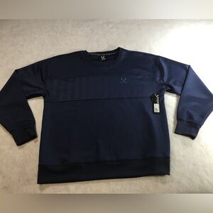 Messi Men's Crewneck Sweatshirt in Navy with Subtle Texture SZ XL
